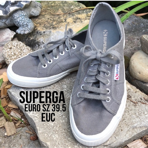 Superga Shoes - Cotton Superga Tennis Shoe-Euro Sz 39.5-Gray/White-EUC